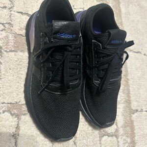Adidas Men's Black and Purple Sneakers